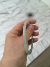 Load image into Gallery viewer, 58.6mm Certified Type A 100% Natural icy watery green super thin style Jadeite bangle M52
