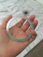 Load image into Gallery viewer, 58.6mm Certified Type A 100% Natural icy watery green super thin style Jadeite bangle M52
