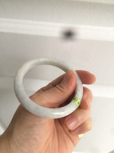 Load image into Gallery viewer, 53.9mm Certified Type A 100% Natural white/light purple Jadeite Jade bangle L117-2745
