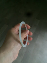 Load image into Gallery viewer, 61.5mm Certified Type A 100% Natural white/brown super thin style Jadeite bangle M53
