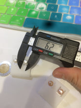 Load image into Gallery viewer, 6mm Genuine cultured freshwater high luster reflective pink/white oblate pearl stud earring AK38 (add on item, Not sale individually.)
