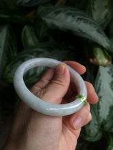 Load image into Gallery viewer, 53.9mm Certified Type A 100% Natural white/light purple Jadeite Jade bangle L117-2745
