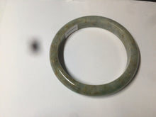 Load image into Gallery viewer, 61.5mm certified type A 100% Natural sunny green/brown/gray Jadeite Jade bangle AK48-2725
