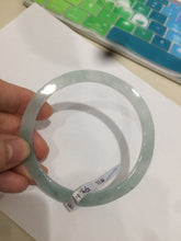 Load image into Gallery viewer, 58.6mm Certified Type A 100% Natural icy watery green super thin style Jadeite bangle M52
