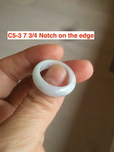 Load image into Gallery viewer, Size 3-10 1/4 100% natural type A gree/white/purple/yellow jadeite jade band ring C5 (Add on item! not sale individually)
