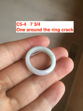 Load image into Gallery viewer, Size 3-10 1/4 100% natural type A gree/white/purple/yellow jadeite jade band ring C5 (Add on item! not sale individually)
