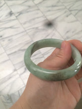 Load image into Gallery viewer, 54.5mm Certified Type A 100% Natural watery light green jadeite jade bangle D61
