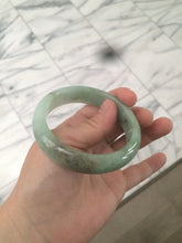 Load image into Gallery viewer, 54.5mm Certified Type A 100% Natural watery light green jadeite jade bangle D61

