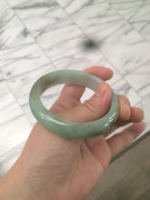 Load image into Gallery viewer, 54.5mm Certified Type A 100% Natural watery light green jadeite jade bangle D61
