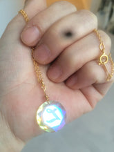 Load image into Gallery viewer, 17mm faceted glass crystal Initial letter &quot;C&quot; &quot;H&quot; &quot;K&quot; &quot;L&quot; &quot;R&quot; pendant (necklace) AD4 Add on item, not sale individually.
