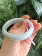 Load image into Gallery viewer, 54.8mm certified type A 100% Natural light green Jadeite Jade bangle  X16-5610
