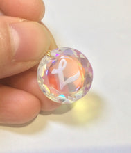 Load image into Gallery viewer, 17mm faceted glass crystal Initial letter &quot;C&quot; &quot;H&quot; &quot;K&quot; &quot;L&quot; &quot;R&quot; pendant (necklace) AD4 Add on item, not sale individually.
