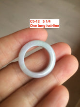 Load image into Gallery viewer, Size 3-10 1/4 100% natural type A gree/white/purple/yellow jadeite jade band ring C5 (Add on item! not sale individually)
