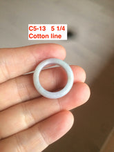 Load image into Gallery viewer, Size 3-10 1/4 100% natural type A gree/white/purple/yellow jadeite jade band ring C5 (Add on item! not sale individually)
