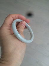 Load image into Gallery viewer, 53mm Certified type A 100% Natural light green/white oval jadeite jade bangle AM57-4212

