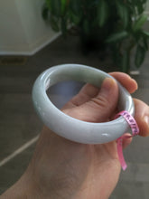 Load image into Gallery viewer, 54.8mm certified type A 100% Natural light green Jadeite Jade bangle  X16-5610
