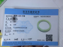 Load image into Gallery viewer, 57.2mm certified Type A 100% Natural light green/white Jadeite Jade bangle  AB21-6215
