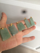 Load image into Gallery viewer, 100% Natural watery light green Jadeite Jade safe and sound pendant Y104

