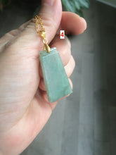 Load image into Gallery viewer, 100% Natural watery light green Jadeite Jade safe and sound pendant Y104

