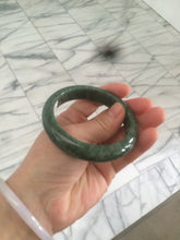 Load image into Gallery viewer, 56.5mm Certified Type A 100% Natural spinach green Jadeite Jade bangle M44-0710
