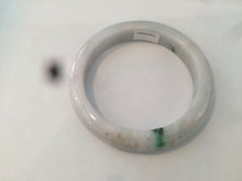 Load image into Gallery viewer, 61mm certified type A 100% Natural sunny green/white Jadeite Jade bangle AQ23-9961
