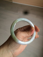 Load image into Gallery viewer, 57.3mm Type A 100% Natural green/white Jadeite Jade bangle AT61-7739
