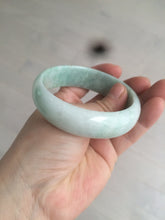 Load image into Gallery viewer, 56.3mm certified 100% natural Type A light green/white jadeite jade bangle AB88-1153
