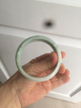 Load image into Gallery viewer, 56.3mm certified 100% natural Type A light green/white jadeite jade bangle AB88-1153
