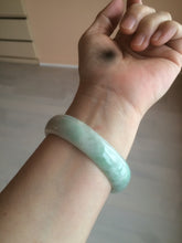 Load image into Gallery viewer, 56.3mm certified 100% natural Type A light green/white jadeite jade bangle AB88-1153
