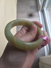Load image into Gallery viewer, 53.4mm 100% Natural yellow Xiu Jade (Serpentine) bangle Xiu jade L72
