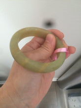 Load image into Gallery viewer, 53.4mm 100% Natural yellow Xiu Jade (Serpentine) bangle Xiu jade L72
