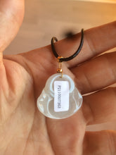 Load image into Gallery viewer, Certified 100% Natural white happy buddha jadeite Jade pendant necklace AF42-7363
