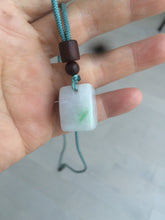 Load image into Gallery viewer, 100% Natural sunny green/purple scale weight jadeite Jade pendant necklace AF40
