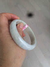 Load image into Gallery viewer, 56.8mm Type A 100% Natural light green/white Jadeite Jade bangle AQ46
