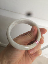 Load image into Gallery viewer, 56.8mm Type A 100% Natural light green/white Jadeite Jade bangle AQ46
