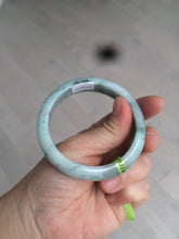 Load image into Gallery viewer, 55mm Certified type A 100% Natural green/white Jadeite bangle KS74-1313

