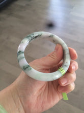 Load image into Gallery viewer, 58.5mm certified Type A 100% Natural green/purple Jadeite Jade bangle AH46-6207
