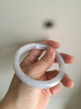 Load image into Gallery viewer, 58mm certified type A 100% Natural light purple white jadeite jade bangle AS8-0934
