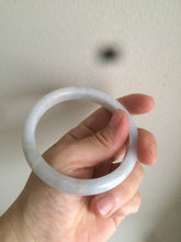 Load image into Gallery viewer, 58mm certified type A 100% Natural light purple white jadeite jade bangle AS8-0934
