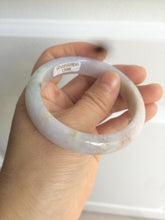 Load image into Gallery viewer, 54mm 100% natural type A certified light green/purple/red jadeite jade bangle AM2-1588

