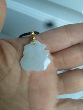 Load image into Gallery viewer, 100% Natural light green/white jadeite Jade blessed fortune pendant AF23
