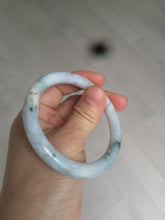 Load image into Gallery viewer, 54mm certified 100% natural type A green purple yellow round cut jadeite jade bangle AS4-0517
