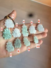 Load image into Gallery viewer, 100% Natural light green/white jadeite Jade blessed fortune pendant AF23
