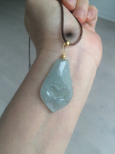 Load image into Gallery viewer, 100% Natural light green love pinky promise jadeite Jade pendant necklace AB80-4358 Best gift for valentines!
