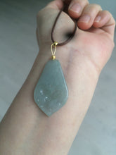 Load image into Gallery viewer, 100% Natural light green love pinky promise jadeite Jade pendant necklace AB80-4358 Best gift for valentines!
