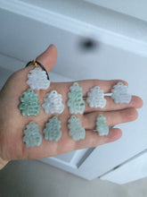 Load image into Gallery viewer, 100% Natural light green/white jadeite Jade blessed fortune pendant AF23
