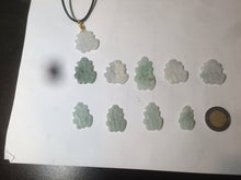 Load image into Gallery viewer, 100% Natural light green/white jadeite Jade blessed fortune pendant AF23
