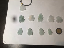 Load image into Gallery viewer, 100% Natural light green/white jadeite Jade blessed fortune pendant AF23
