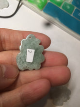 Load image into Gallery viewer, 100% Natural light green/white jadeite Jade blessed fortune pendant AF23
