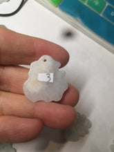 Load image into Gallery viewer, 100% Natural light green/white jadeite Jade blessed fortune pendant AF23
